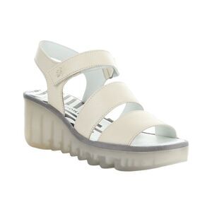 Fly London Bexy Leather Sandal, White